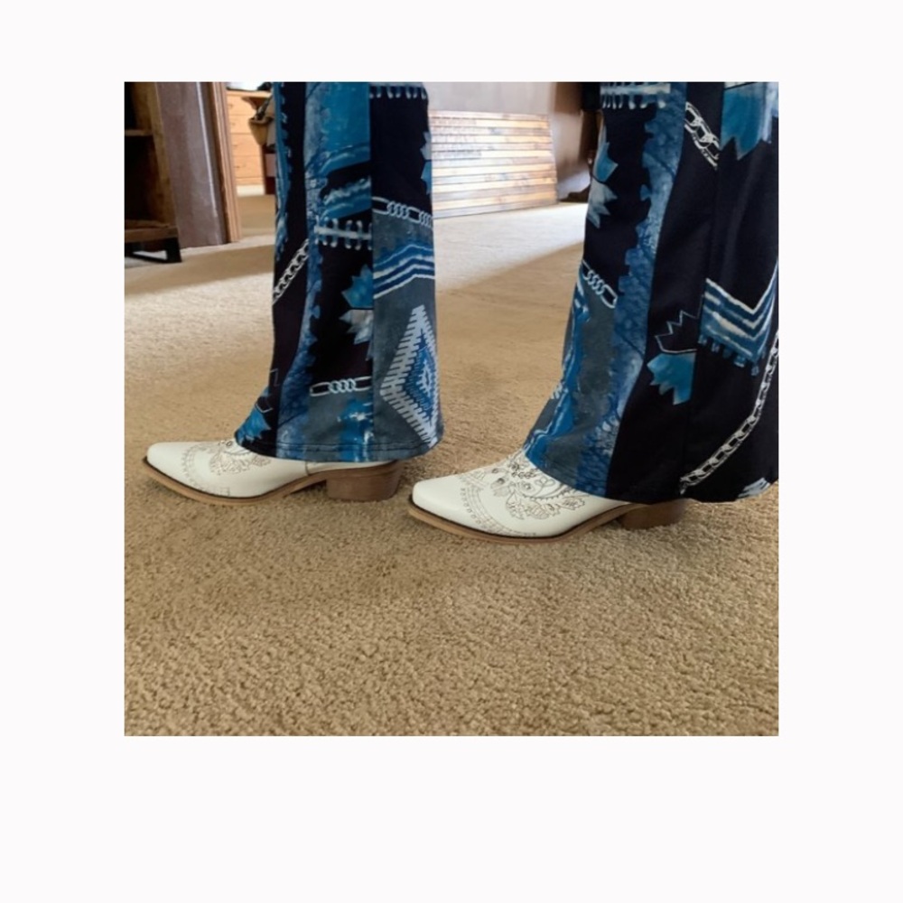 Western blue and black bell bottom pants NEW in bag - Picture 5 of 8